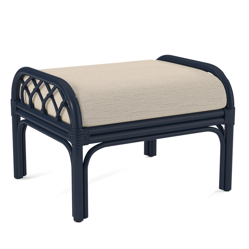 Repose-pieds rectangulaire Edgewater, Brown Geometric, 0456-33, Marine