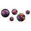 Neon Succulent Elegance - Succulent Succulent, ensemble d'art mural rond de 5