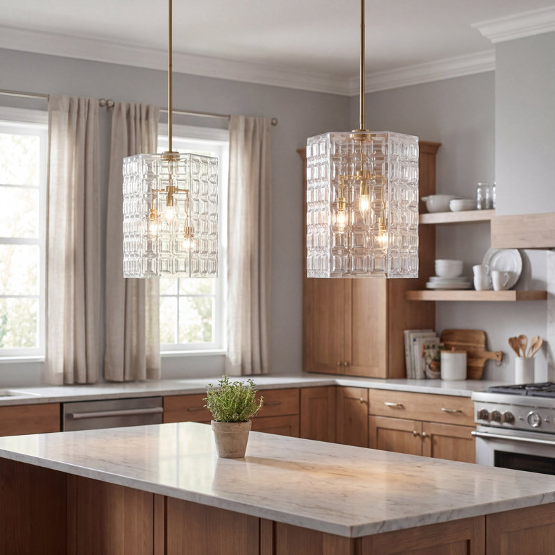Torrix 3-Light Pendant in Warm Brass, Warm Brass