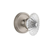 Grandeur Georgetown Rosette Single Dummy with Burgundy Crystal Door Knob