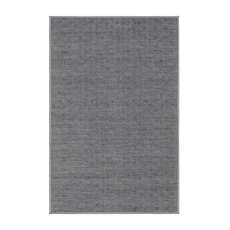 Tapis gris/zone noire contemporaine, Rectangle 2 pi x 3 pi