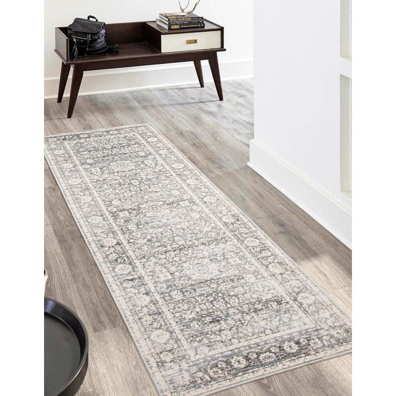 Morcant Oriental Gray Area Rug, Runner 2'8" x 8'2"