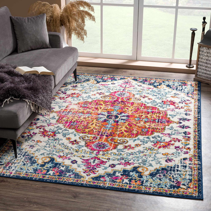 Tapis orange Bodrun, Rectangle 7 pi 10 po x 10 pi