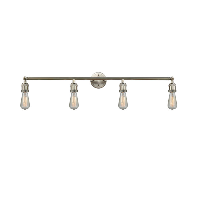 Éclairage pour salle de bain 4 lumières Fixture, DEL, Nickel satiné brossé