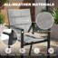 7-Piece Outdoor Aluminium Dining Set, Extendable Table, Stackable Chairs