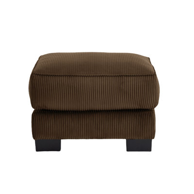Pouf en velours côtelé pour salon – Repose-pieds idéal, siège d'appoint et élément décoratif