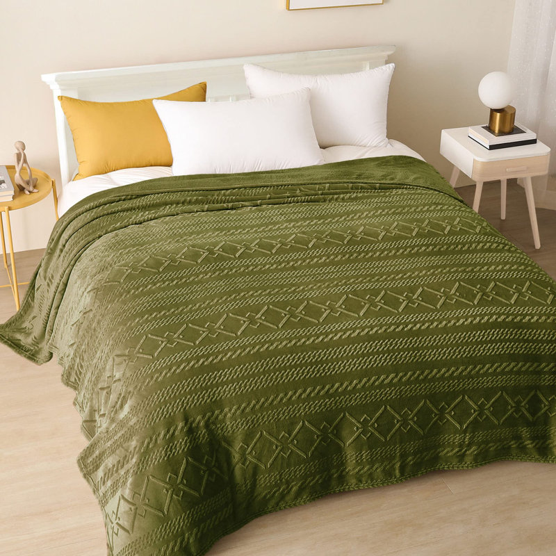 Ammersee Throw Blanket, W230 x L230cm, Crocodile Green