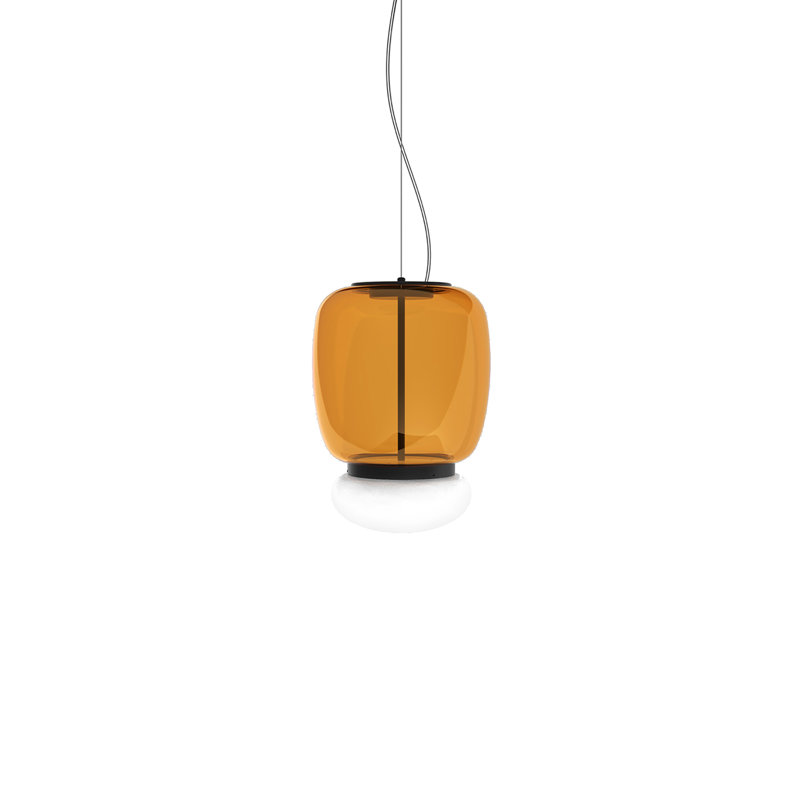 Faro Suspension P Burned Earth White Painted Brass L2202 Ul, White/Dark Ember, Matte Black