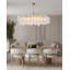 Lustre rectangulaire en verre 12 lumières Transitional