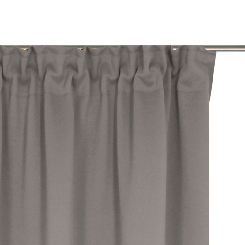 Polyester Blackout Pinch Pleat Curtain Panel, 142cm wide x 295cm high, Grey/Brown/Blue