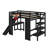 Loft Bed with Desk, Basketball Hoop, Slide and Staircase-1918826682