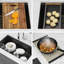 Évier de cuisine encastré 30 po x 19 po 9,47 po à simple cuve en quartz noir, composite granit, réducteur de bruit, surface hygiénique, avec grille inférieure et guide d'installation en composite encastré, conception, pinces-130569470