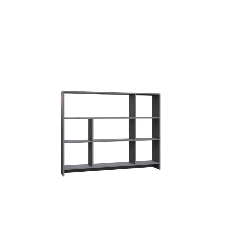 Komar 119.6cm H x 152.2cm W Standard Bookcase, Anthracite