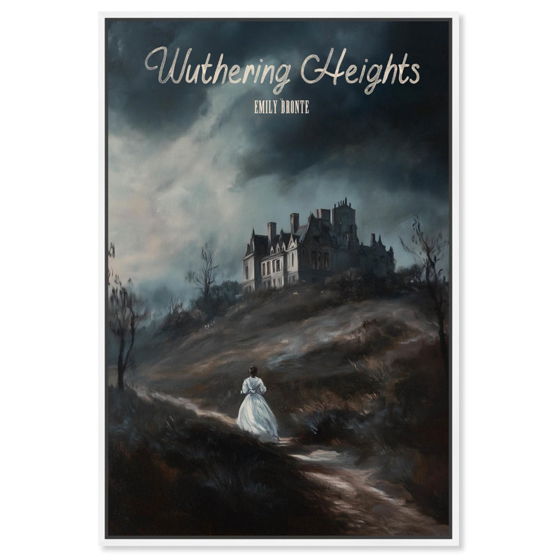Toile «Wuthering Heights» par Art Remedy, H 16 po x l 11 po, Cadre blanc