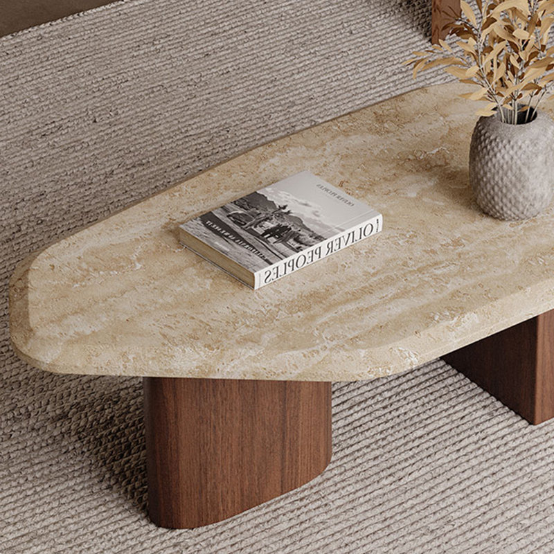 Table basse Wabi-sabi, Brun noisette, H 13,77 po x L 33,46 po x l 19,68 po