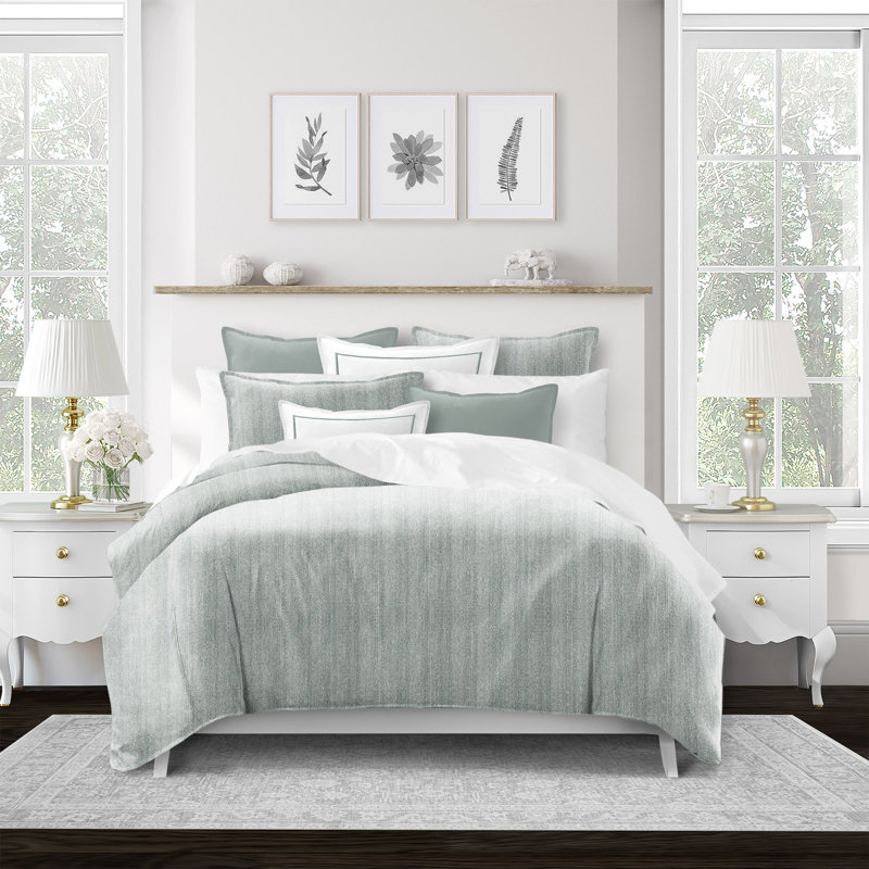 Mirstone Comforter Set, Sup Queen Comforter+2 Queen Shams+2 Throw Pillows, Gray Abstract