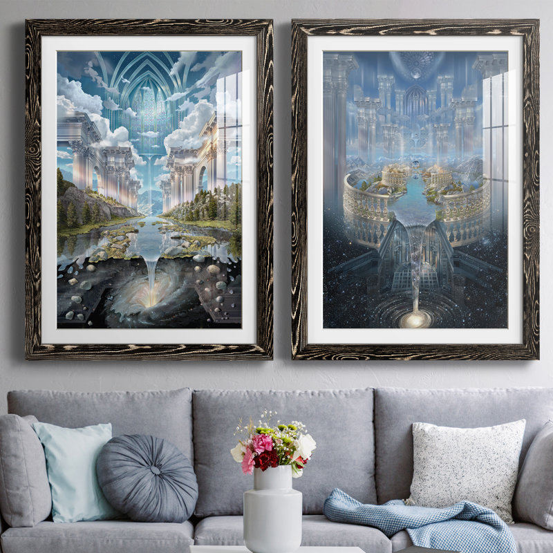 Genèse II - reproduction d'art, Papier encadré noir, H 44 po x l 31 po x P 1 po
