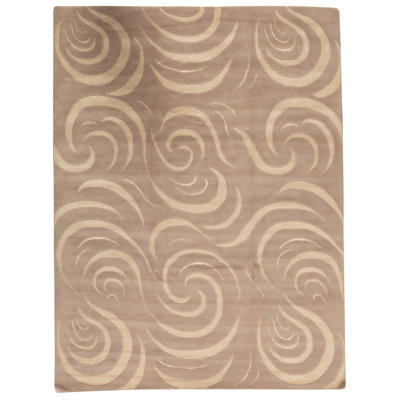 Tapis beige / ivoire noué à la main de haute qualité