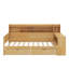 Lit de jour simple avec tablettes de rangement, tiroirs et bureau d'étude-99473576