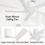 Ventilateur de plafond 48 po à 5 pales encastrées avec télécommande-978501026-978501028-1004485778