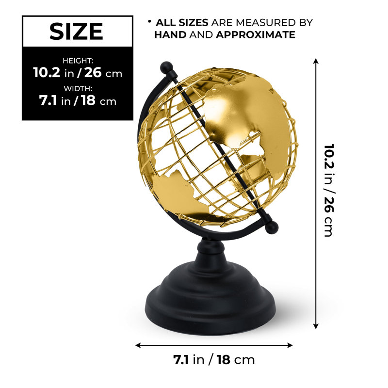Globe de table en métal