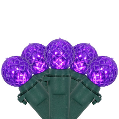 LED G12 Berry Christmas Lights - 16' Green Wire - 50 Ct