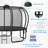 12FT Trampoline For Kids With Upgraded Arcpole And Composite Toploop For Safety Enclosure, Plus Basketball Board And 10 Ground Stakes