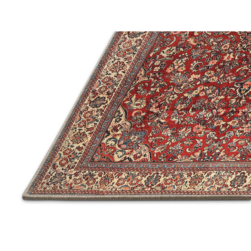 Tapis traditionnel rouge / brun Dickler, Rectangle 8 pi x 12 pi