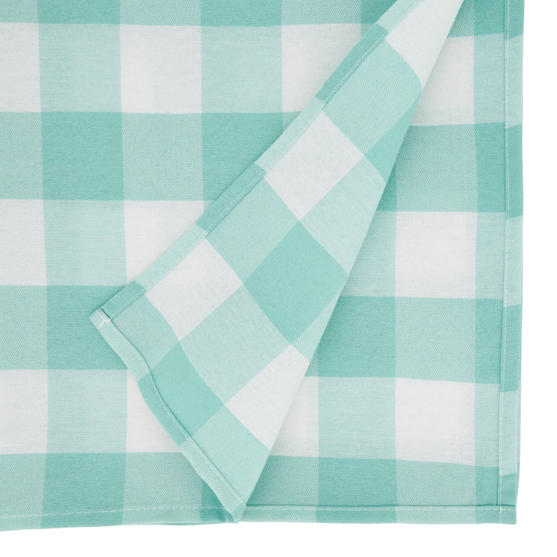 Salerno Buffalo Plaid Tablecloth, 16" W x 108" L, Green