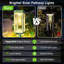 Paquet de 8 lumières de sentier solaires d'extérieur - Lumineuses lumières de jardin imperméables avec marche / arrêt automatique, autonomie de 15 heures et plus, éclairage à énergie solaire pour la cour, le passage et le jardin-123383635