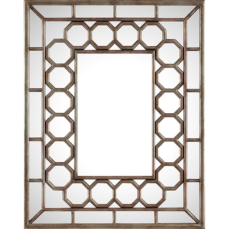 Wood Flat Wall Mirror, 63" x 52" 