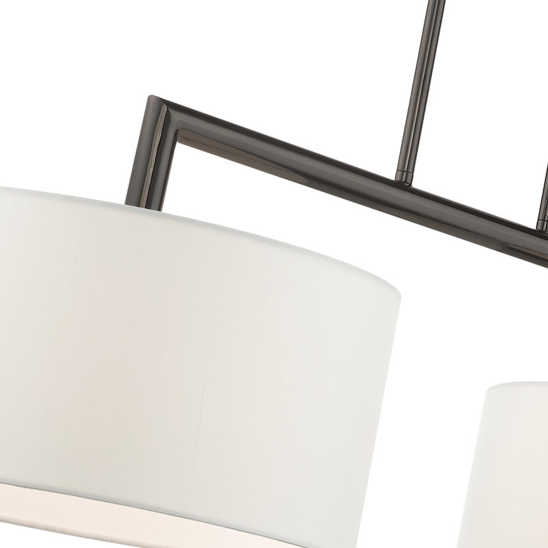 Luminaire suspendu pour îlot de cuisine 2 lumières Konur , Noir chromé