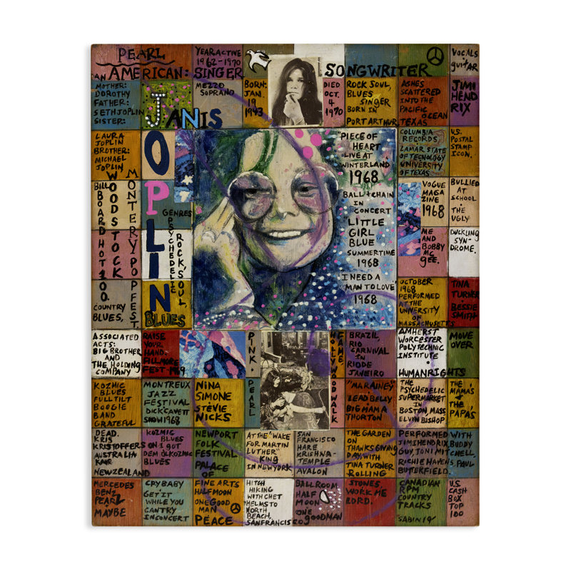 Art mural Janis Joplin par Sabin, H 30 po x l 24 po