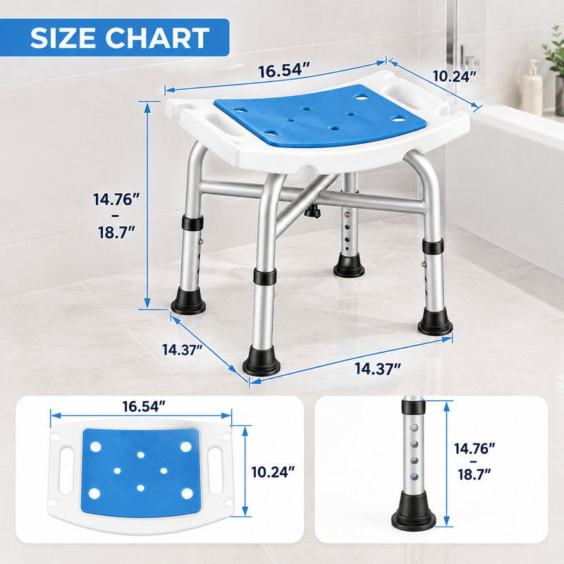 Chaise de douche intérieure pour douche