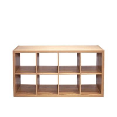 Smart Cube 8-Cube Organizer Storage with Opened Back Shelves,2 X 4 Cube Bookcase Book Shleves for Home, Office