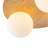 3-Light Glass Goble Wooden Round Flush Mount-2140049026