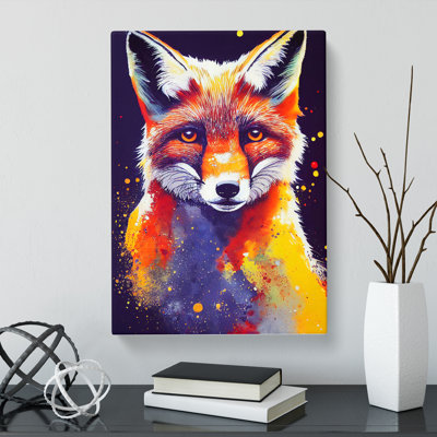 Fox Splatter Vol.2 - Wrapped Canvas