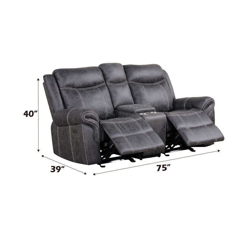 Causeuse en microfibre Power Motion