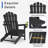 Foldable HDPE Outdoor Adirondack Chair With Cup Holder-29040194-21656037