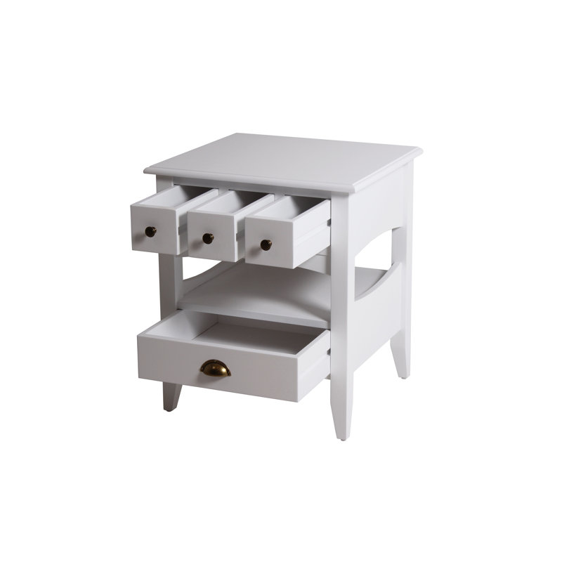 Autumn 55cm W Solid Wood Bedside Table