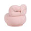 Chaise pivotante pour enfants avec structure en contreplaqué et base en métal Pink Boucle