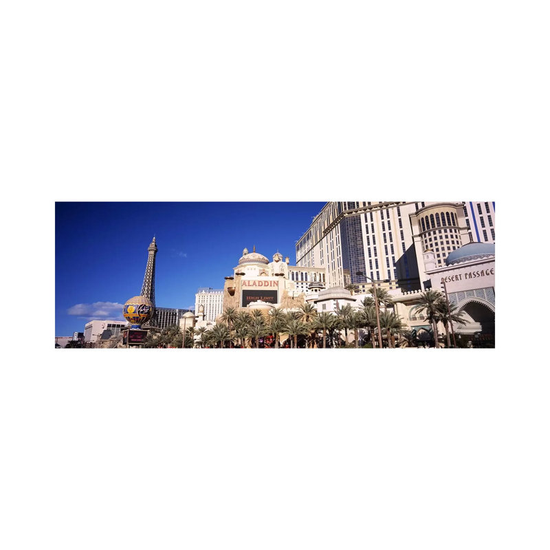 Hotel In A City, Aladdin Resort And Casino, The Strip, Las Vegas, Nevada, USA - Wrapped Canvas Panoramic Print