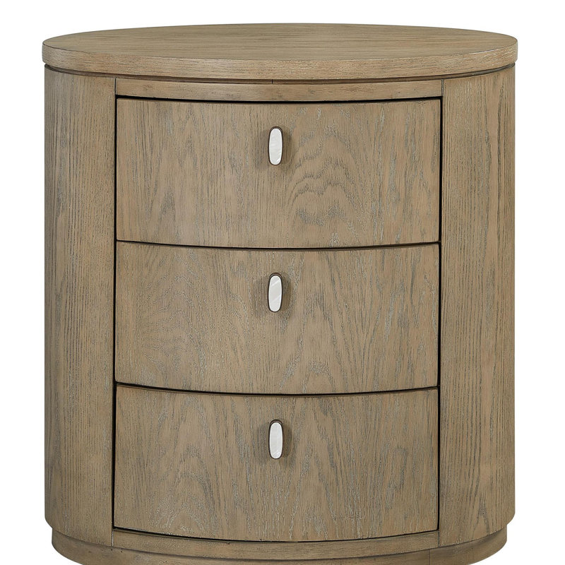 Table de chevet ovale - Caramel