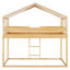 Lit simple superposé en bois avec tente-1525349094