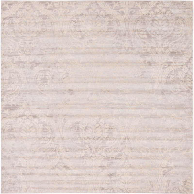 Ansonville Damask Indoor Rug, Round 6'1"