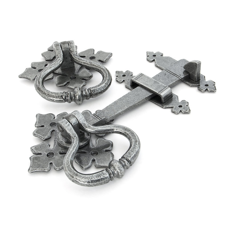 Shakespeare Latch Set, Pewter 
