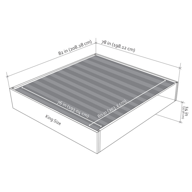 McLaglen Upholstered Bed, 150 x 200 cm, Black