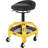 Rolling Garage Stool, 300LBS Capacity, Adjustable Height from 24 in to 28.7