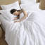 Grand - housse de couette tissée 3 pièces avec rayures épurées, envers en microfibre et attaches d'angle intérieures à rayures respirantes naturelles