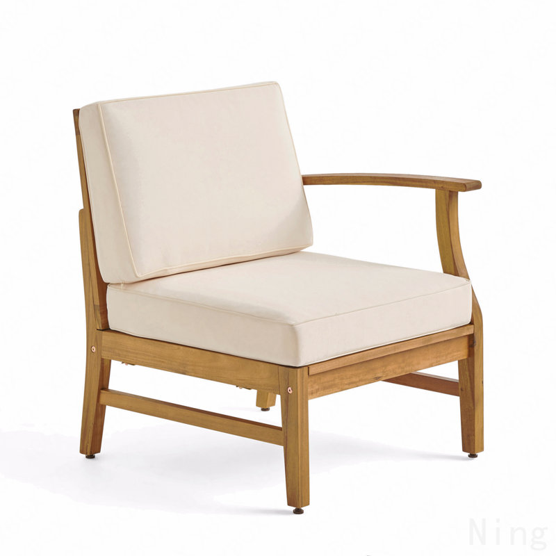 Fauteuil droit, crème, Beige